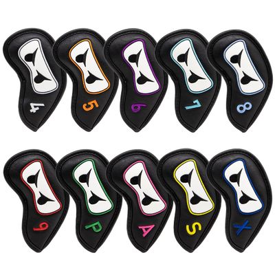 SkyjOy Golf Club Headcover Set, Black, for Driver, Fairway, Putter Mallet and Irons