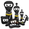 SkyjOy Golf Club Headcover Set, Black, for Driver, Fairway, Putter Mallet and Irons view 2