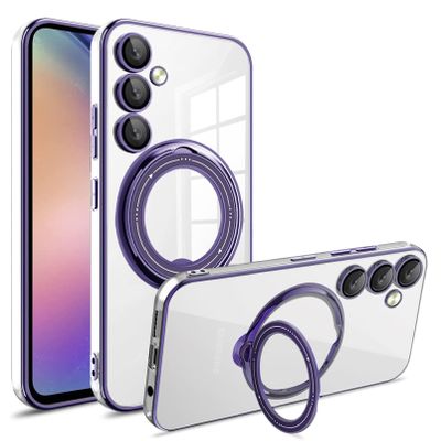 JIAFEI Case for Samsung Galaxy A54 5G, Transparent Premium PU Flip Wallet Case, Purple
