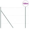 Gecheer Hexagonal Fence, Green, 1.6 x 100 m, Steel, with 13 Green Fence Posts, 32 mm, 210 cm, Galvanized Steel view 3