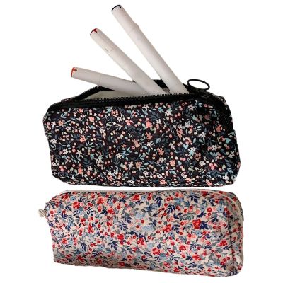 Generic Corduroy Pencil Case, 2-Piece Makeup Bag