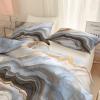 3-Piece Bedding Set 135 x 200 cm, Abstract Swirl Marble Reversible Microfiber Beige view 3