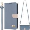 GoodcAcy Armor Wallet Case with Detachable Strap for Motorola Moto G86 Power, Light Blue view 1