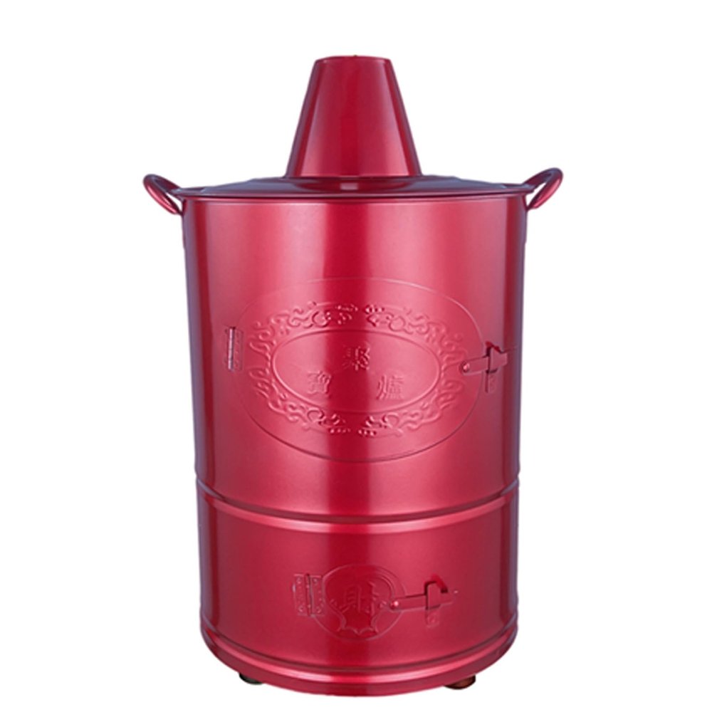 Stainless Steel Outdoor Burn Barrel, Small Red Fire Pit for Paper