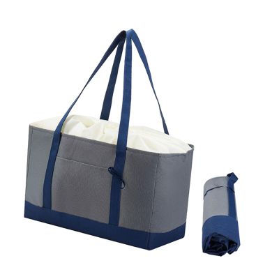 PawwJoy Insulated Shopping Bag, Gray, 26 x 42 x 27 cm