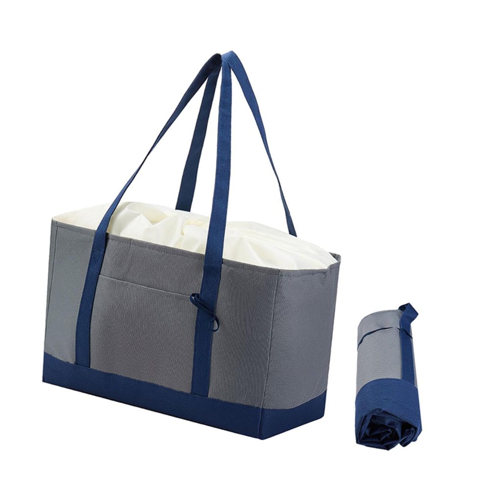 PawwJoy Insulated Shopping Bag, Gray, 26 x 42 x 27 cm