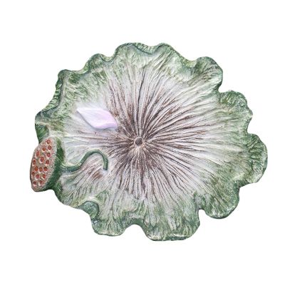 BCJMKDX Decorative Garden Stepping Stones, 3D Lotus Leaf Design, 3-Piece Set