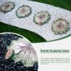 BCJMKDX Decorative Garden Stepping Stones, 3D Lotus Leaf Design, 3-Piece Set view 3