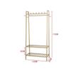RYUQW3RE Freestanding Nordic Coat and Hat Rack with Shelf, Gold, L view 2