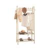 RYUQW3RE Freestanding Nordic Coat and Hat Rack with Shelf, Gold, L view 3