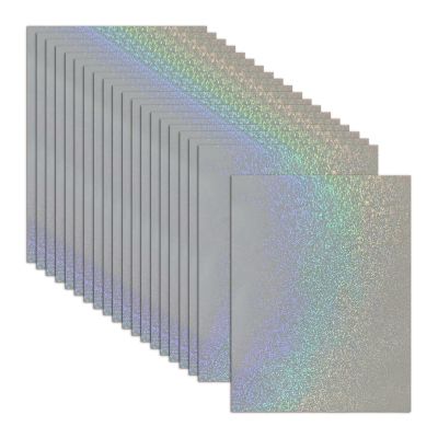 A4 Holographic Glitter Sticker Paper, 20 Self-Adhesive Sheets