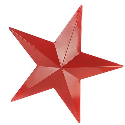 DECOMELODY Creative Wall Decor with Iron Star, Red, for Hanging