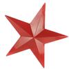 DECOMELODY Creative Wall Decor with Iron Star, Red, for Hanging view 1