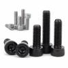 10 pcs M3 M4 M5 M6 M8 304 A2 Stainless Steel Black Class 12.9 Steel DIN 912 Hex Socket Screws, L=4–150 mm (20 mm) view 2