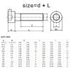 10 pcs M3 M4 M5 M6 M8 304 A2 Stainless Steel Black Class 12.9 Steel DIN 912 Hex Socket Screws, L=4–150 mm (20 mm) view 3