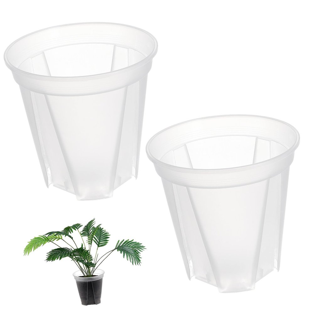 VICASKY Transparent Plastic Root-Control Pot with Drainage Holes