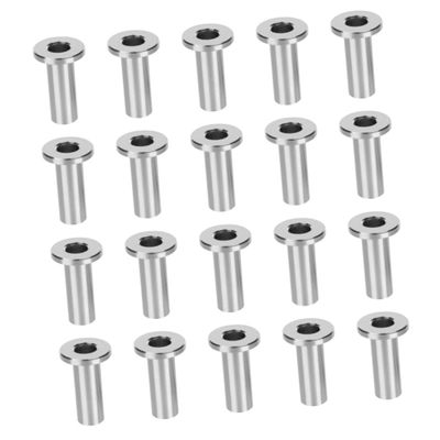 Gatuida 50-Piece Stainless Steel Cable Protection Sleeves for Cable Railings, Weather-Resistant, with Drill