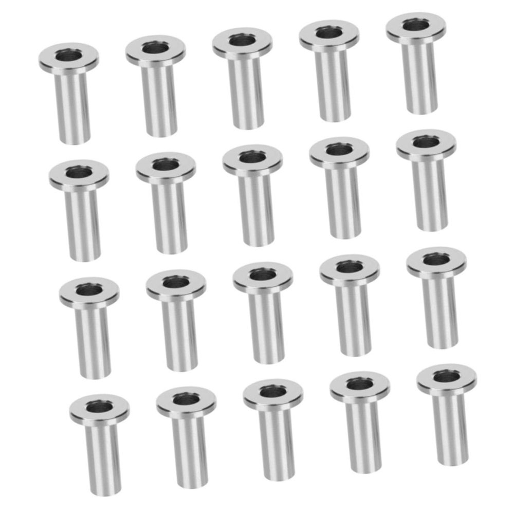 Gatuida 50-Piece Stainless Steel Cable Protection Sleeves for Cable Railings, Weather-Resistant, with Drill