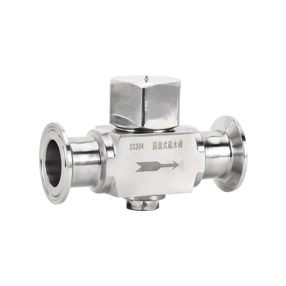 1.5 in Tri-Clamp Steam Trap, 38 mm OD, 304 Stainless Steel, Thickened, High-Temperature Resistant