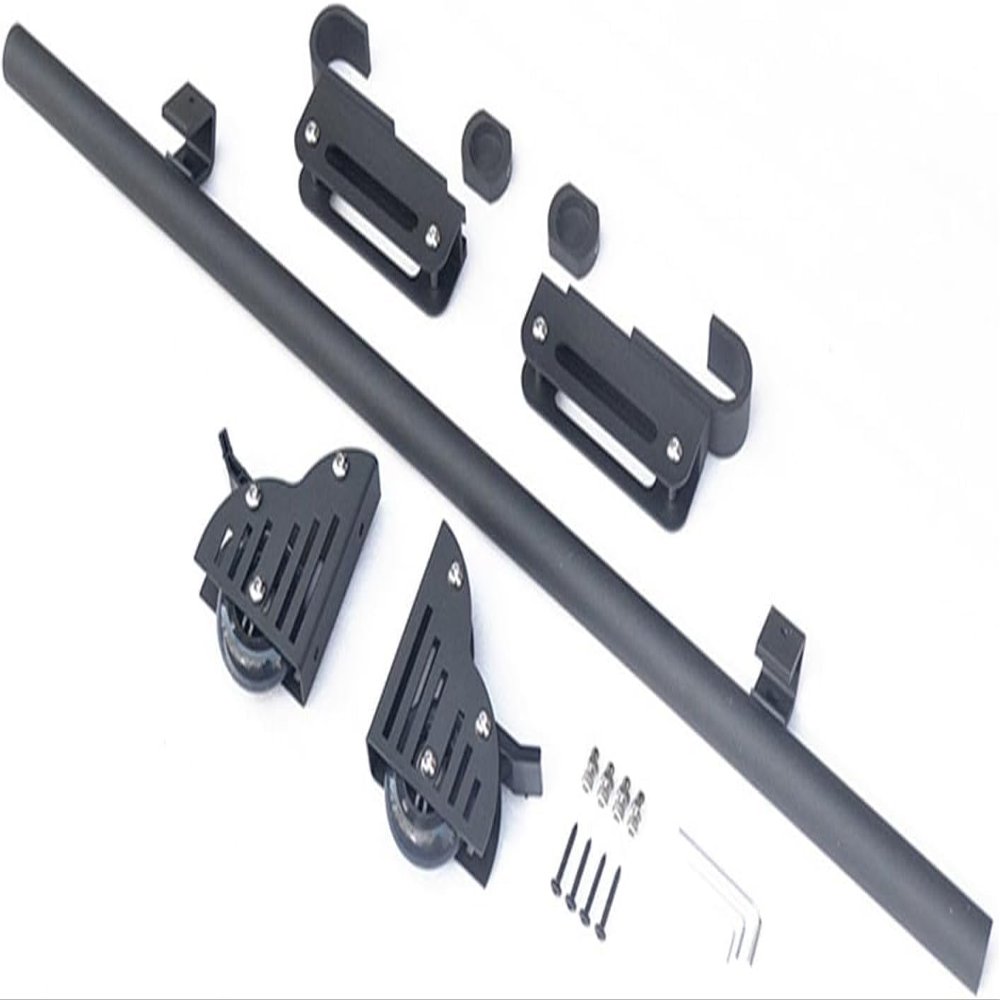 JvFbjLF Hardware Kit for Rolling Library Ladder, Telescoping Hooks, Brake Casters, 16.4 ft/5 m Track Kit