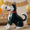 Ovanda Husky Dog Foil Balloon, Standing 3D Animal Balloon for Birthday Party Decor view 4