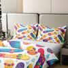Homewish Skateboard Cotton Duvet Cover Set, 200 x 200 cm, Graffiti Purple and Red view 4