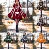 Women's Gothic Skeleton Halloween Dress with Hood view 2