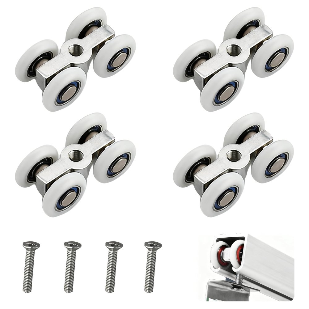 Tarqite 4-Pack 20 mm Sliding Door Rollers with M6 Threads