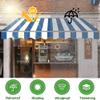 Retractable Awning Replacement Fabric, Waterproof, Red Stripes, 6 x 4.8 m view 3