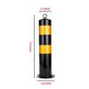 Steel Safety Parking Bollard, Bottom-Mount Vehicle Barrier with Chain Bolt view 2