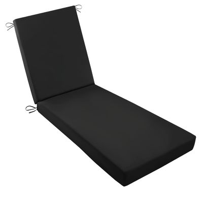 YFHT Waterproof Sun Lounger Cushion with Straps, Weather-Resistant Outdoor Pad, Black, 193 x 58 x 10 cm