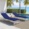 YFHT Waterproof Sun Lounger Cushion with Straps, Weather-Resistant Outdoor Pad, Black, 193 x 58 x 10 cm view 4