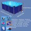 Generic Durable 1.5 m x 1 m x 0.6 m PVC Fish Pond Frame, Outdoor Aquaculture Tank for Koi Breeding and Garden Irrigation, Temporary Fish-Farming Water Tank view 2