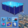 Generic Durable 1.5 m x 1 m x 0.6 m PVC Fish Pond Frame, Outdoor Aquaculture Tank for Koi Breeding and Garden Irrigation, Temporary Fish-Farming Water Tank view 4