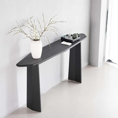 Modern Narrow Console Table, 63-Inch Long Wooden Entryway Table with Storage, 63 x 13.8 x 31.5 in