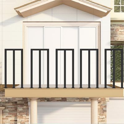 HEFJIAYCIQ Indoor/Outdoor Railing Set, Black, 100 cm