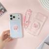 Reownest Compatible with iPhone 17 Pro Max Case, Cute 3D Pink Bow, Transparent Aesthetic Design, Camera Lens Protection, Glitter Bow Crystal Chain view 3