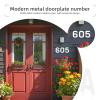 useNumber Outdoor House Numbers, 5, 6, 7, or 8 in, White Metal Address Numbers and Letters (L) view 2