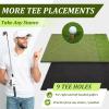 HSHBGS Golf Hitting Mat, 4x5 ft/5x5 ft, 9 Rubber Tees, 10 mm EVA Base, Indoor & Outdoor view 3