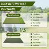 HSHBGS Golf Hitting Mat, 4x5 ft/5x5 ft, 9 Rubber Tees, 10 mm EVA Base, Indoor & Outdoor view 4