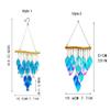 Fish-Shaped Wind Chime, Blue Glass, Style 2 view 2