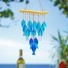 Fish-Shaped Wind Chime, Blue Glass, Style 2 view 3