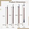 Calligraphy Brushes, Wolf and Goat Hair, Wooden Roll, 16-Piece Set view 2