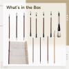 Calligraphy Brushes, Wolf and Goat Hair, Wooden Roll, 16-Piece Set view 3