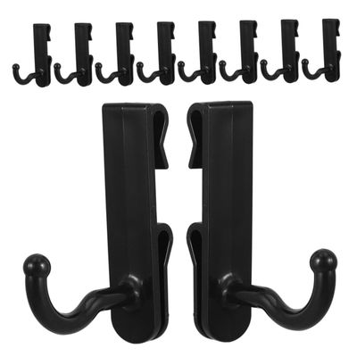 WOONEKY Gridwall Hooks, 10-Pack, ABS, Black, for Hanging