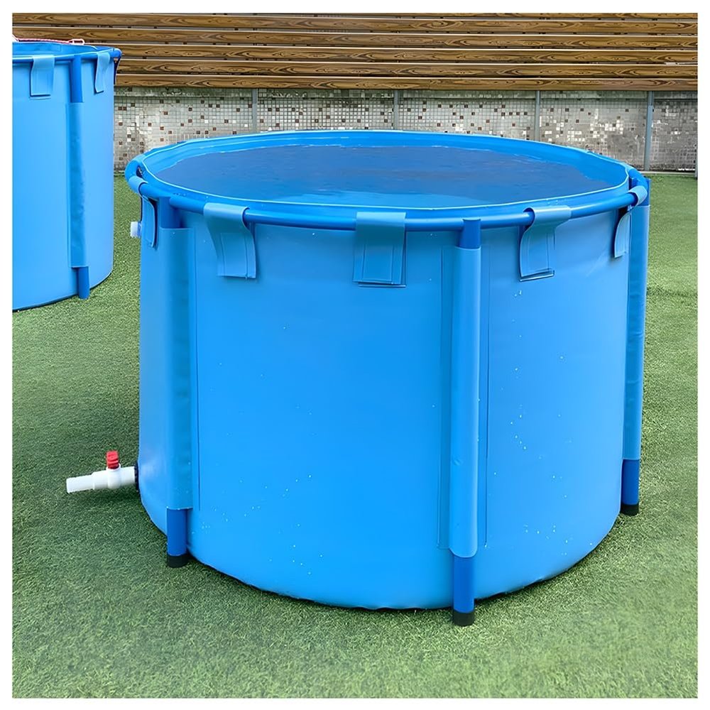 Generic Foldable PVC Fish Pond for Above-Ground Pools, Durable Water Storage and Irrigation Solution with Easy-to-Install Support, Ideal for Gardens and Outdoor Areas