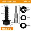 Ezitruz 8-Piece M10 x 40 mm Black Carbon Steel Hex Flange Bolt Set, DIN 6921 view 2