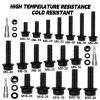 Ezitruz 8-Piece M10 x 40 mm Black Carbon Steel Hex Flange Bolt Set, DIN 6921 view 4