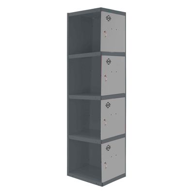 PROREGAL AMEGO Locker Cabinet | 180 x 40 x 50 cm | 4 Compartments | Add-On Module | Anthracite Gray