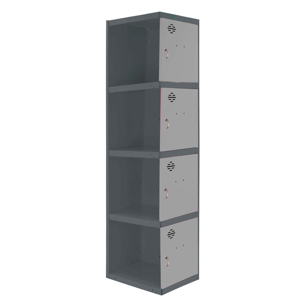 PROREGAL AMEGO Locker Cabinet | 180 x 40 x 50 cm | 4 Compartments | Add-On Module | Anthracite Gray
